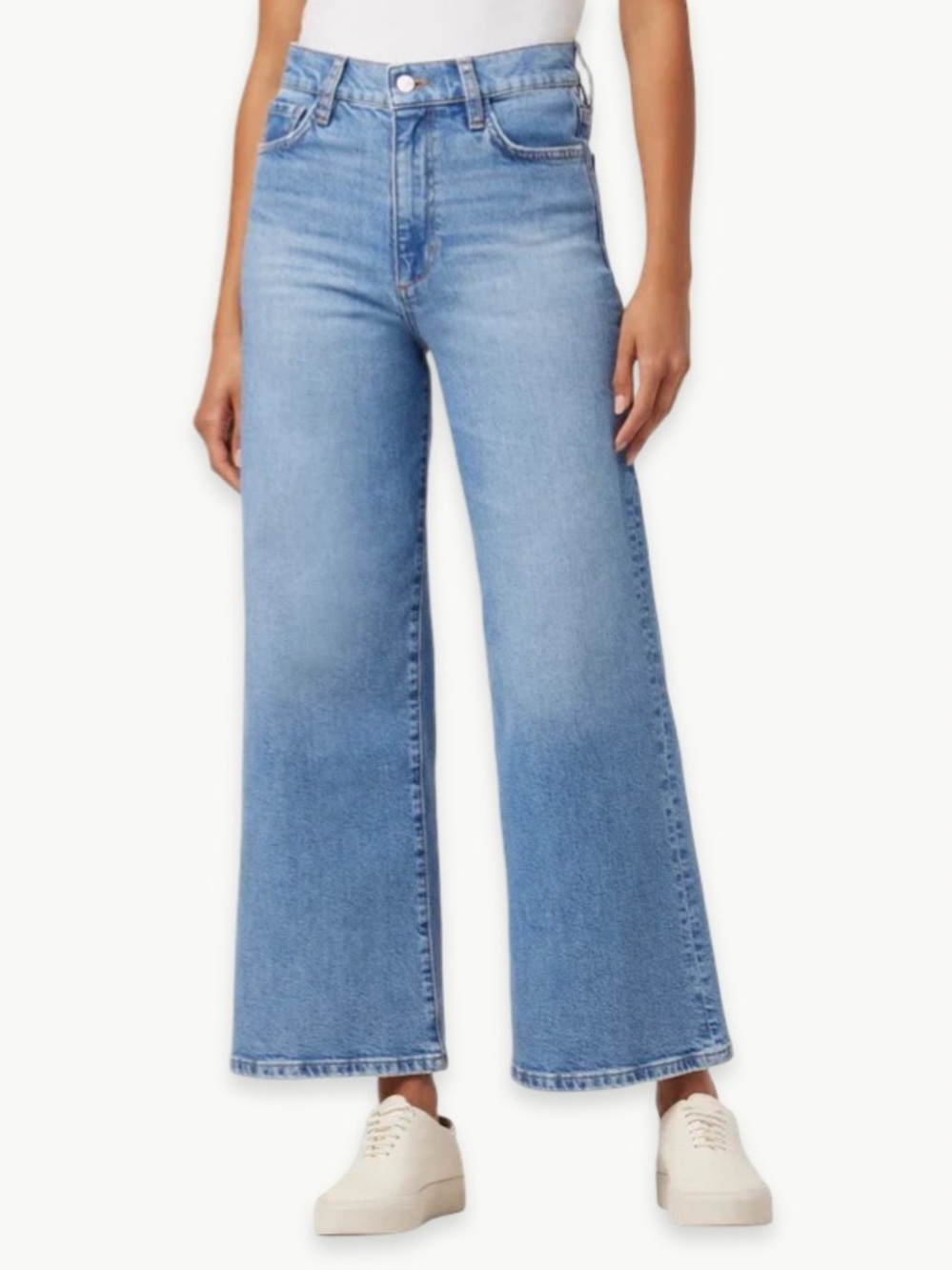Joe’s Jeans Mia High-Rise Wide-Leg Ankle Jeans Size 27 Significant Light Indigo